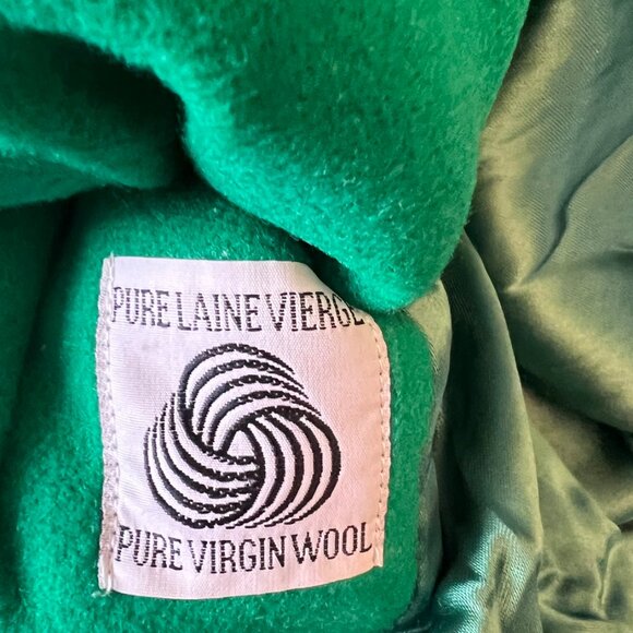 Vintage Raffinati Green Pure Virgin Wool Coat - Picture 10 of 11